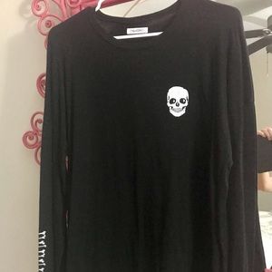 Lauren moshi skull crew neck t sz s